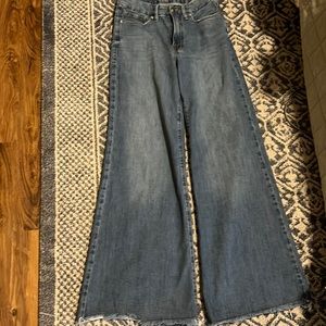 Good American high rise wide leg jeans